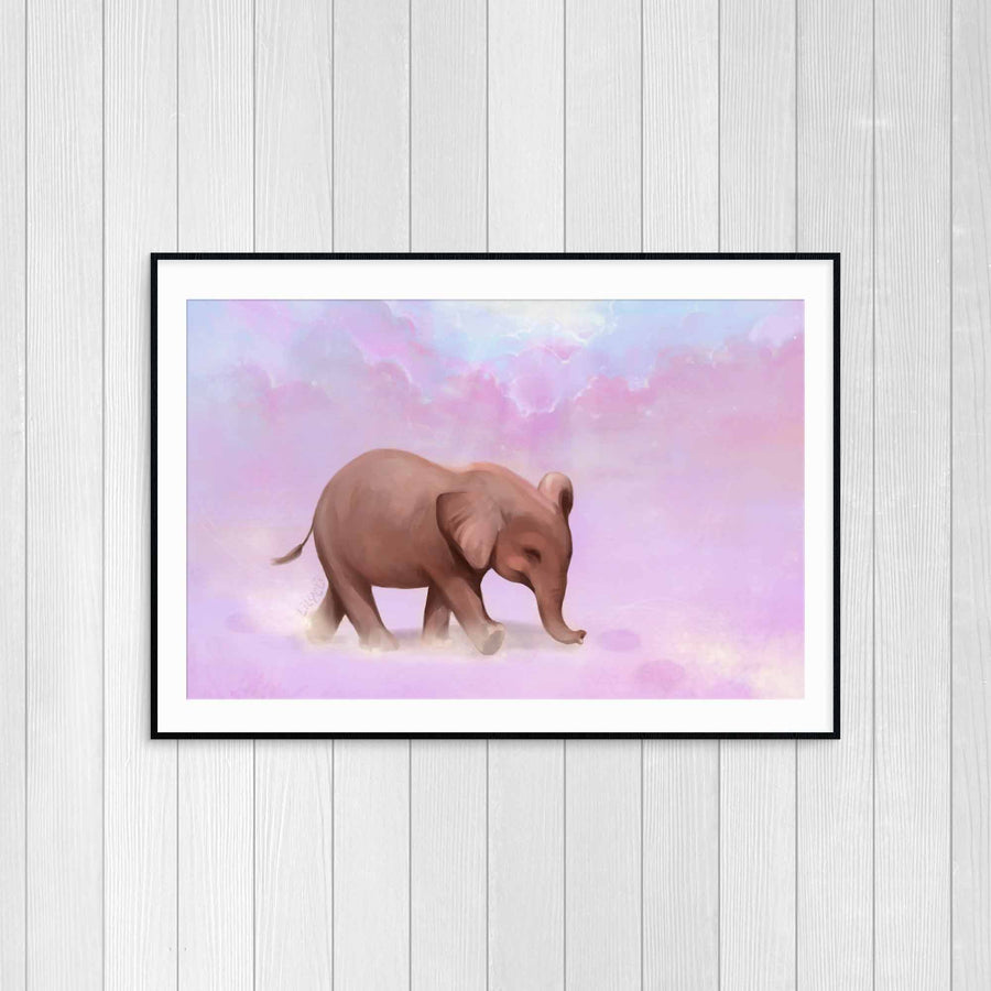 Baby Elephant Poster Print