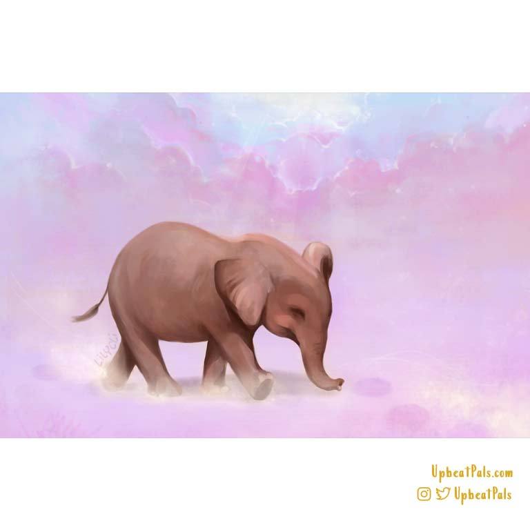 Baby Elephant Poster Print