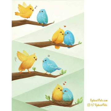 Birds Together Poster Print