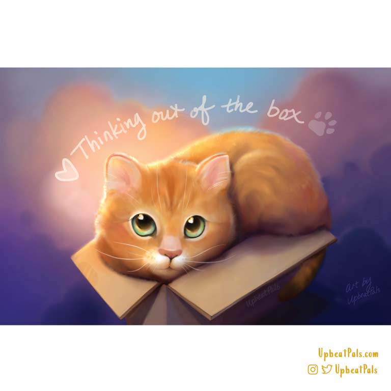 Cat in Box Poster Print