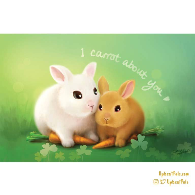 I Carrot About You Bunnies Poster Print