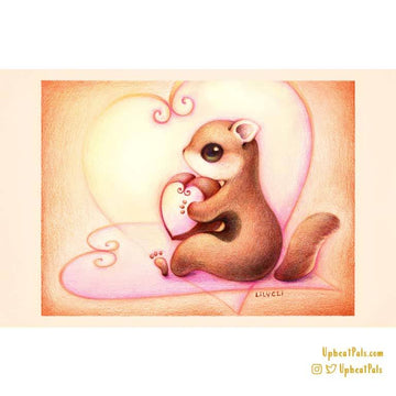 Squirrel Loves Nuts Poster Print