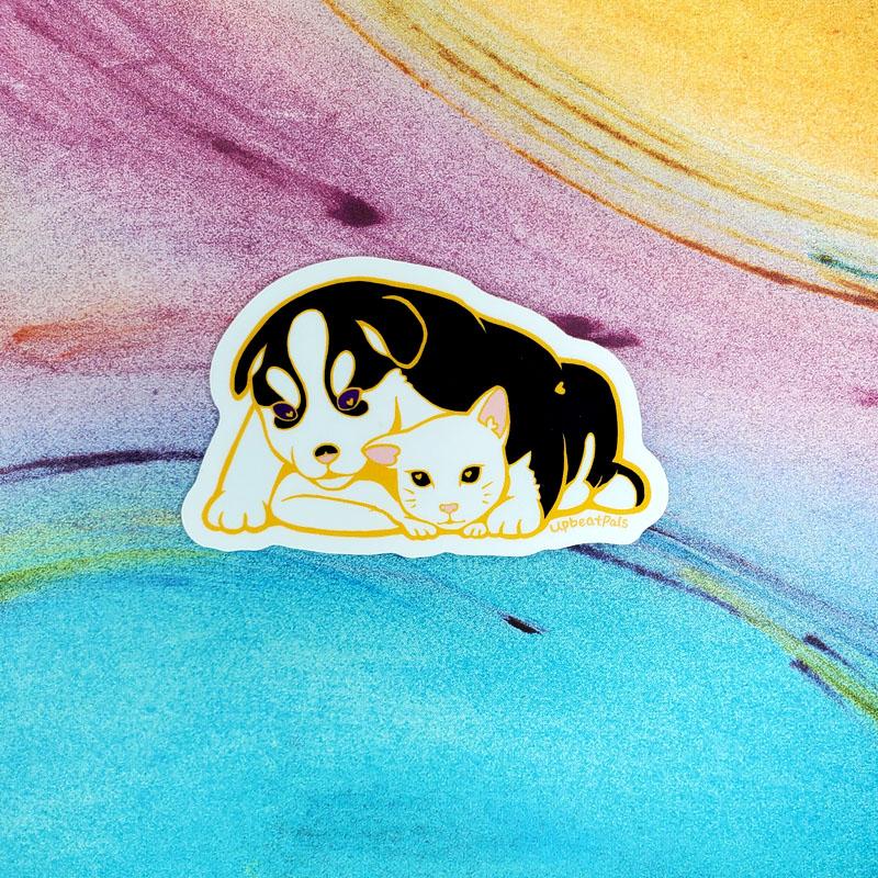 Cat and Dog Sticker