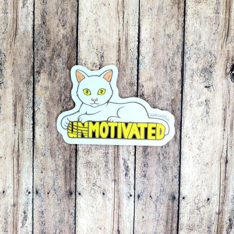 Motivated Cat Sticker