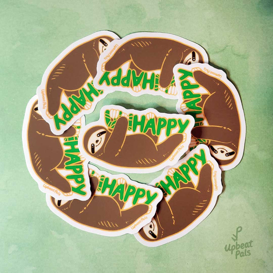 Happy Sloth Sticker