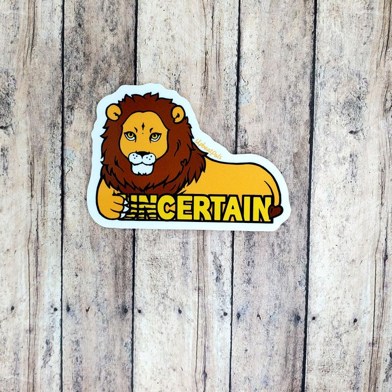 Certain Lion Sticker