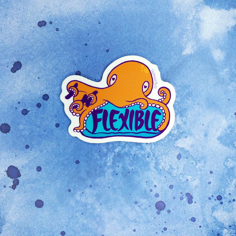 Flexible Octopus Sticker