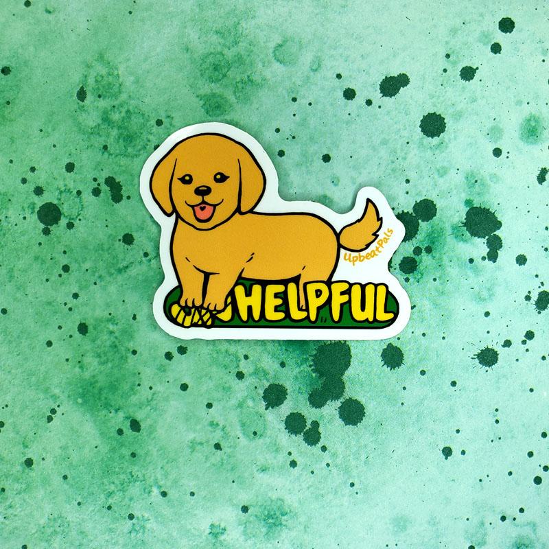 Helpful Puppy Sticker