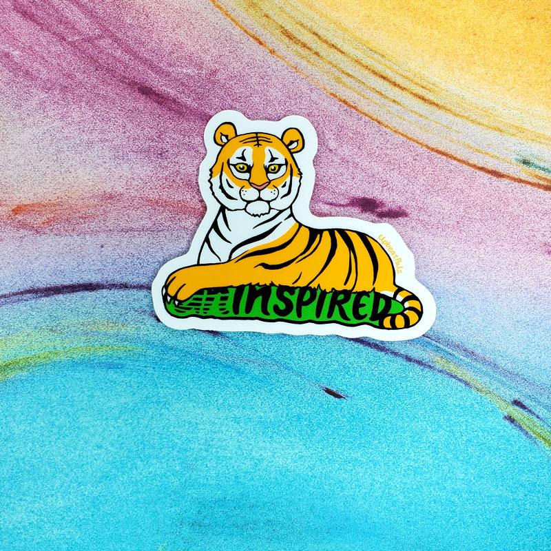 Inspired Tiger Sticker