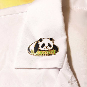 Content Panda Enamel Pin