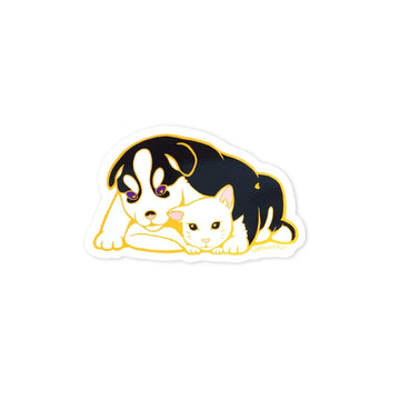 Cat and Dog Sticker